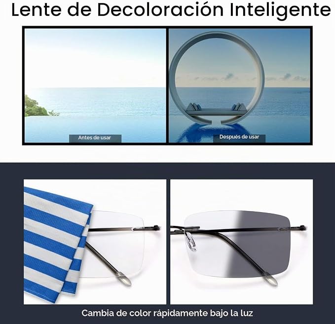Gafas Multifocales Fotocromáticas Anti Luz Azul Progresivas