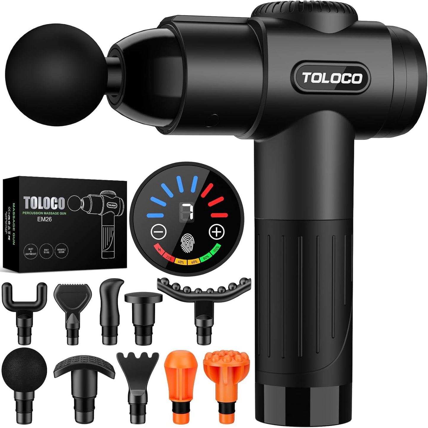 Pistola de Masaje Profundo Estuche Recargable USB
