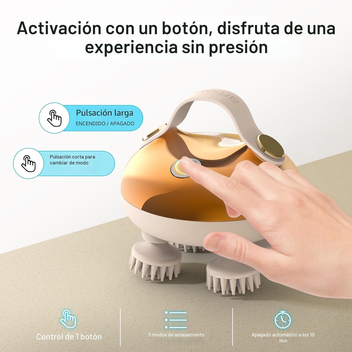 Masajeador Eléctrico de Cabello Alivia Migrañas y Estrés