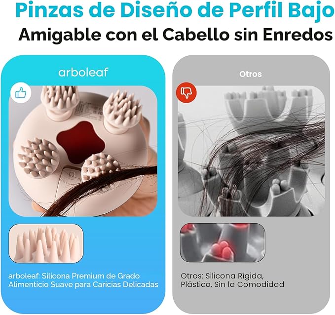 Masajeador Eléctrico de Cabello Alivia Migrañas y Estrés