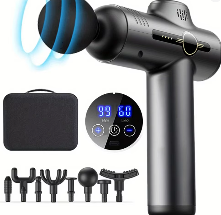 Pistola de Masaje Profundo Estuche Recargable USB
